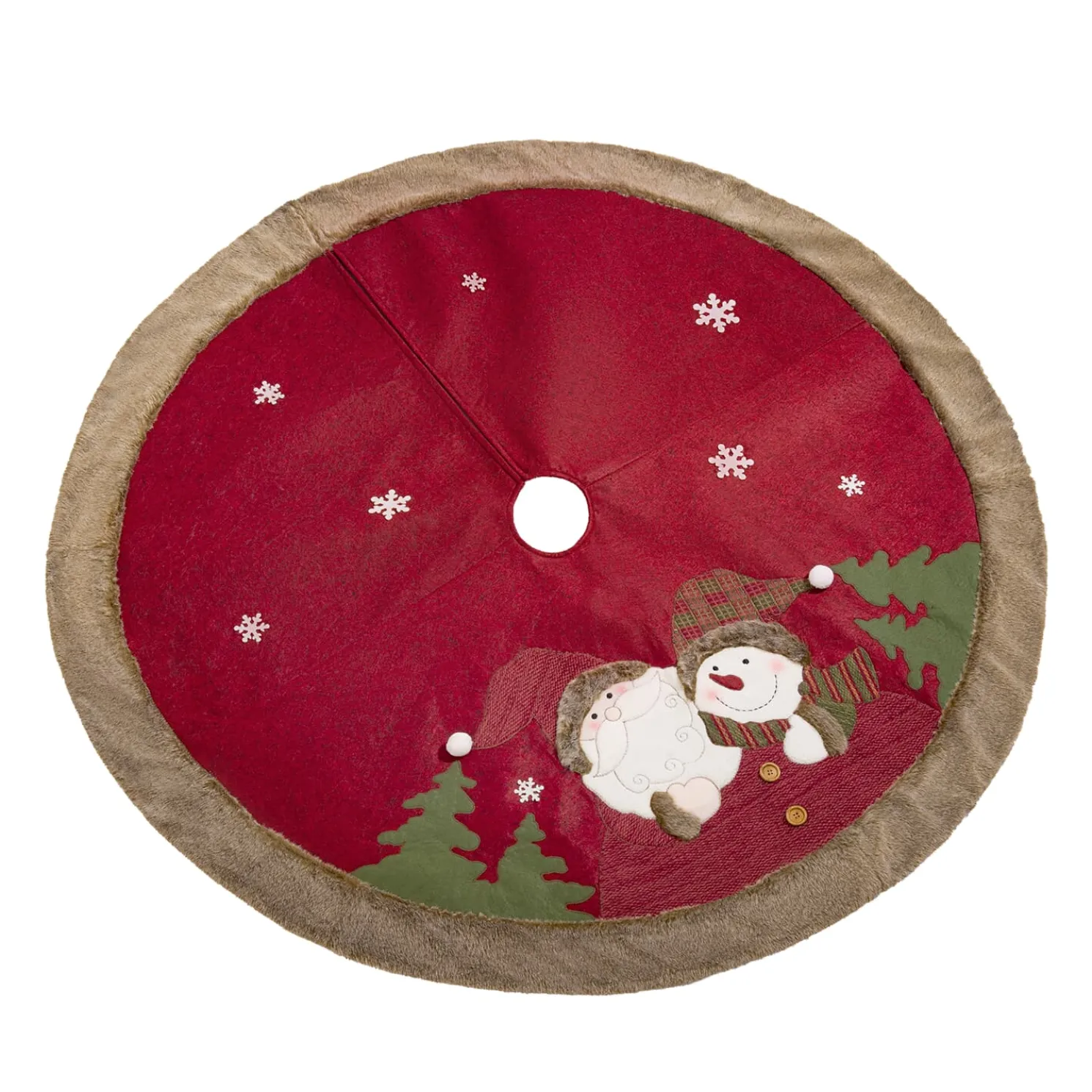 Baumdecke Weihnachtsmann Und Schneemann