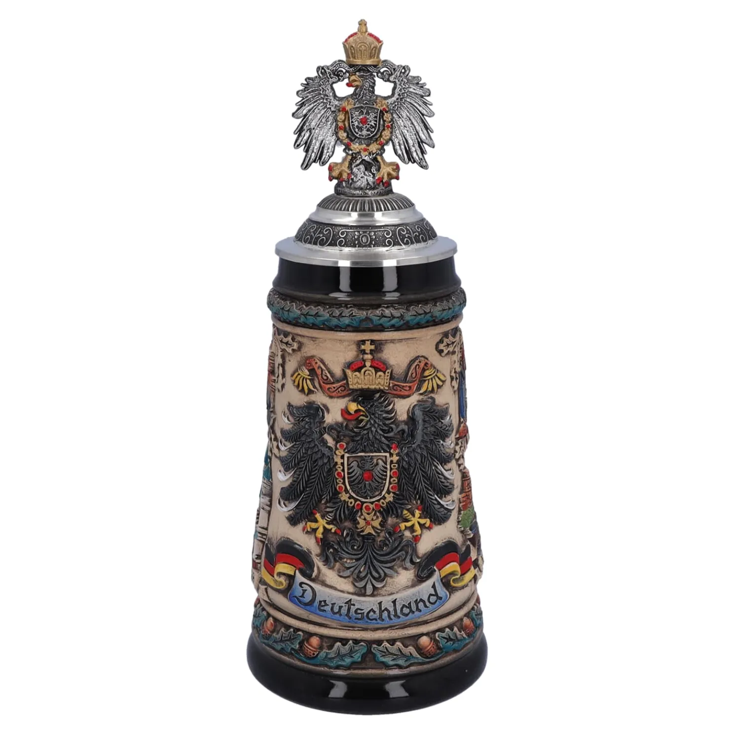 Bierkrug Mit Zinnadler