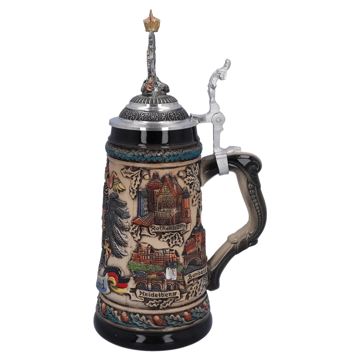 Bierkrug Mit Zinnadler