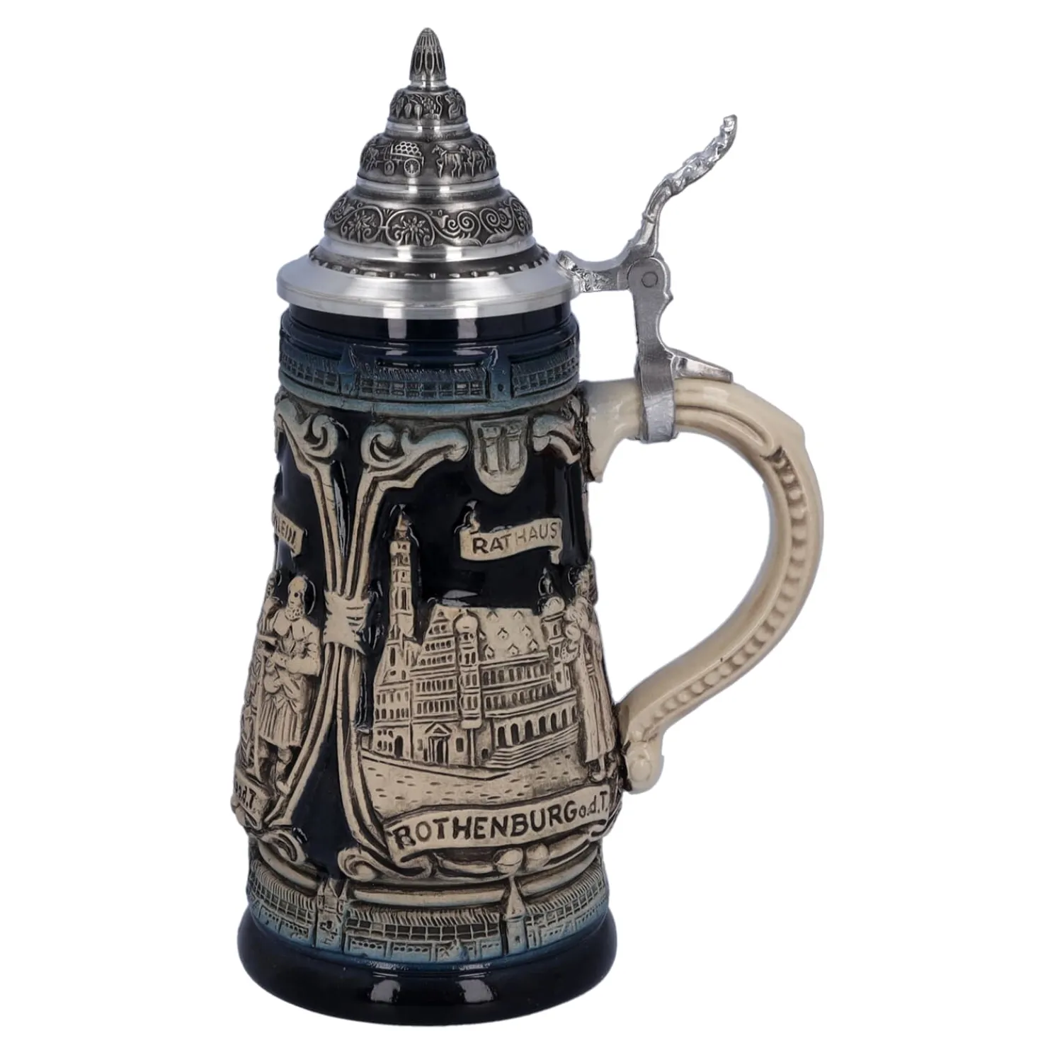 Bierkrug Mit Zinndeckel