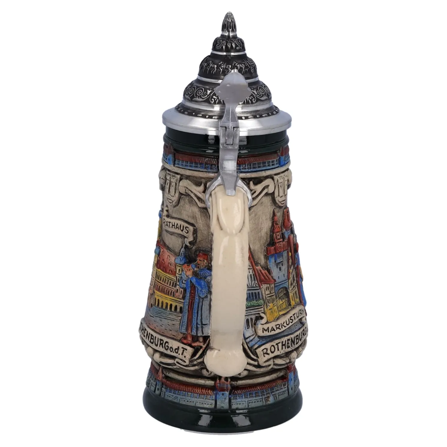 Bierkrug Mit Zinndeckel