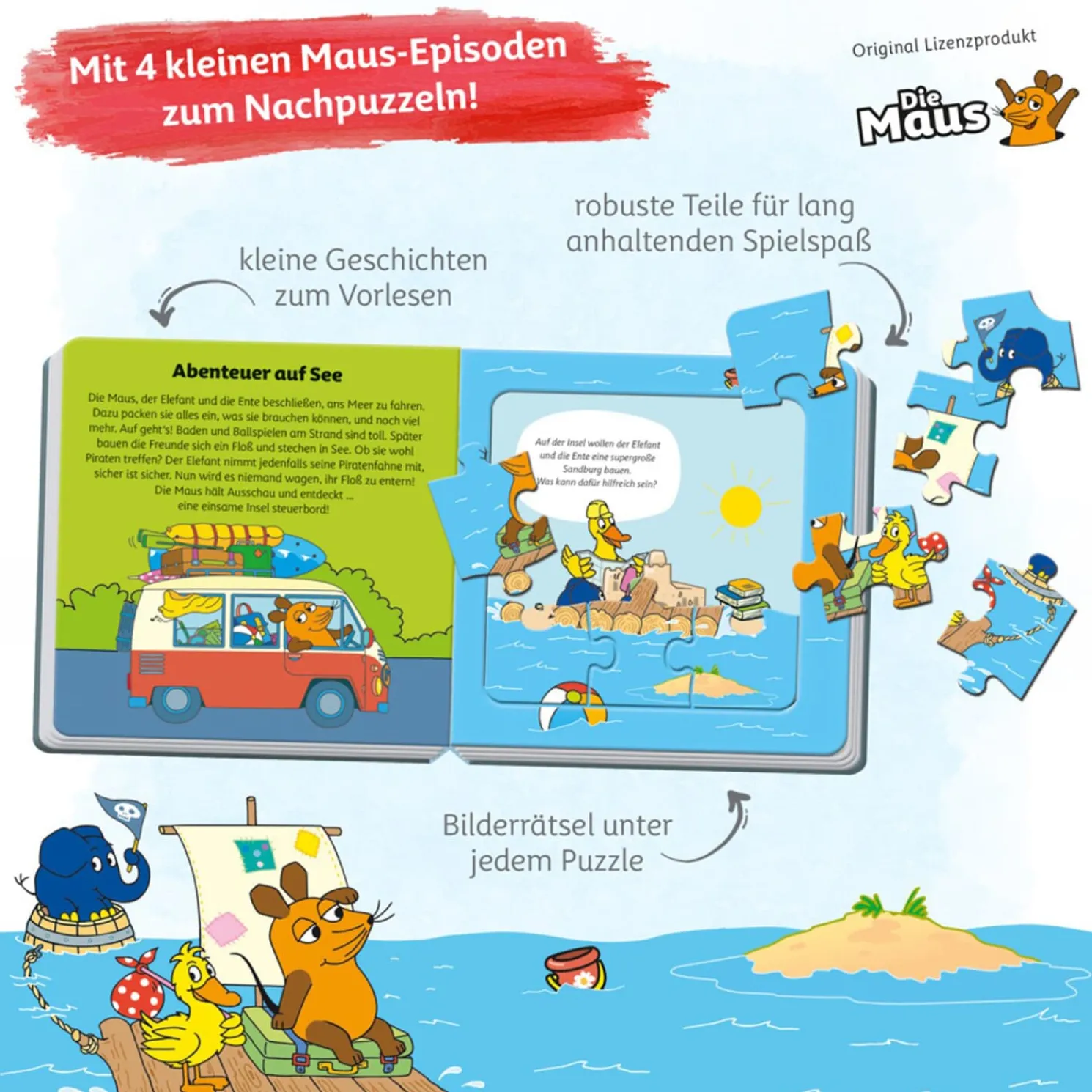 Die Maus Puzzlebuch Quadratisch