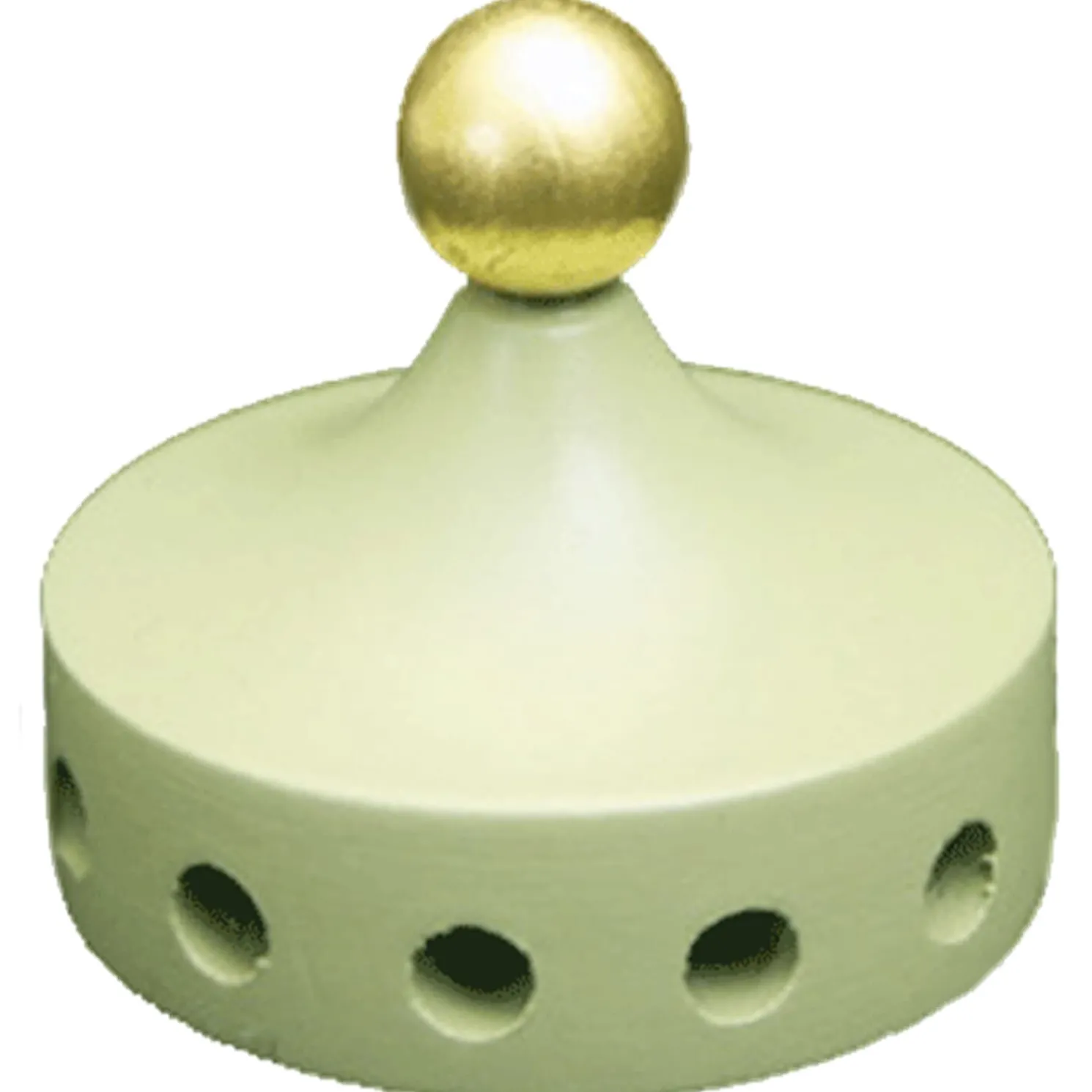 Flugelnabe Aus Holz Fur Pyramiden, Lackiert, Lindgrun