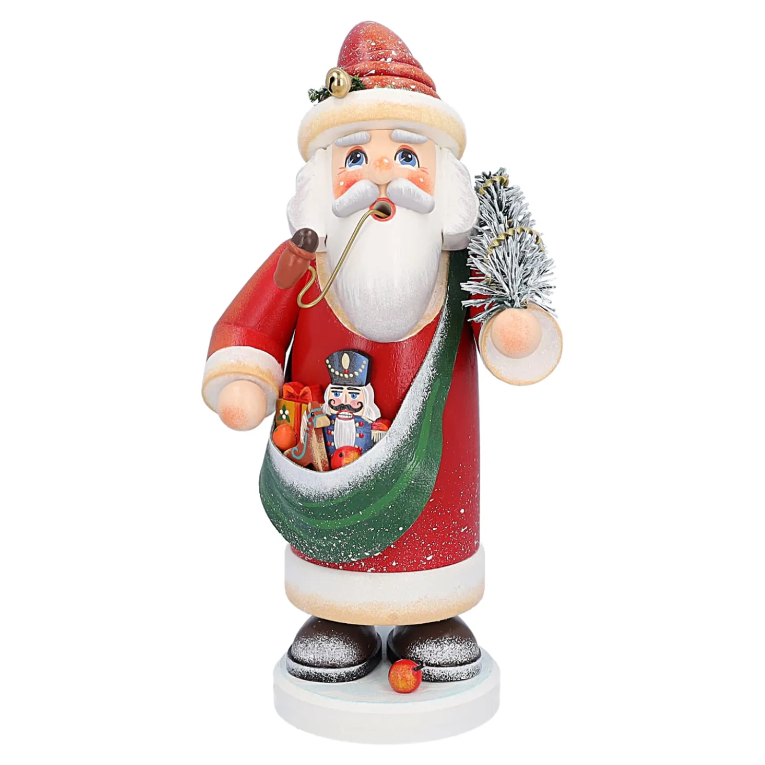 Holzknoddl "Nostalgischer Weihnachtsmann", Rauchermannchen