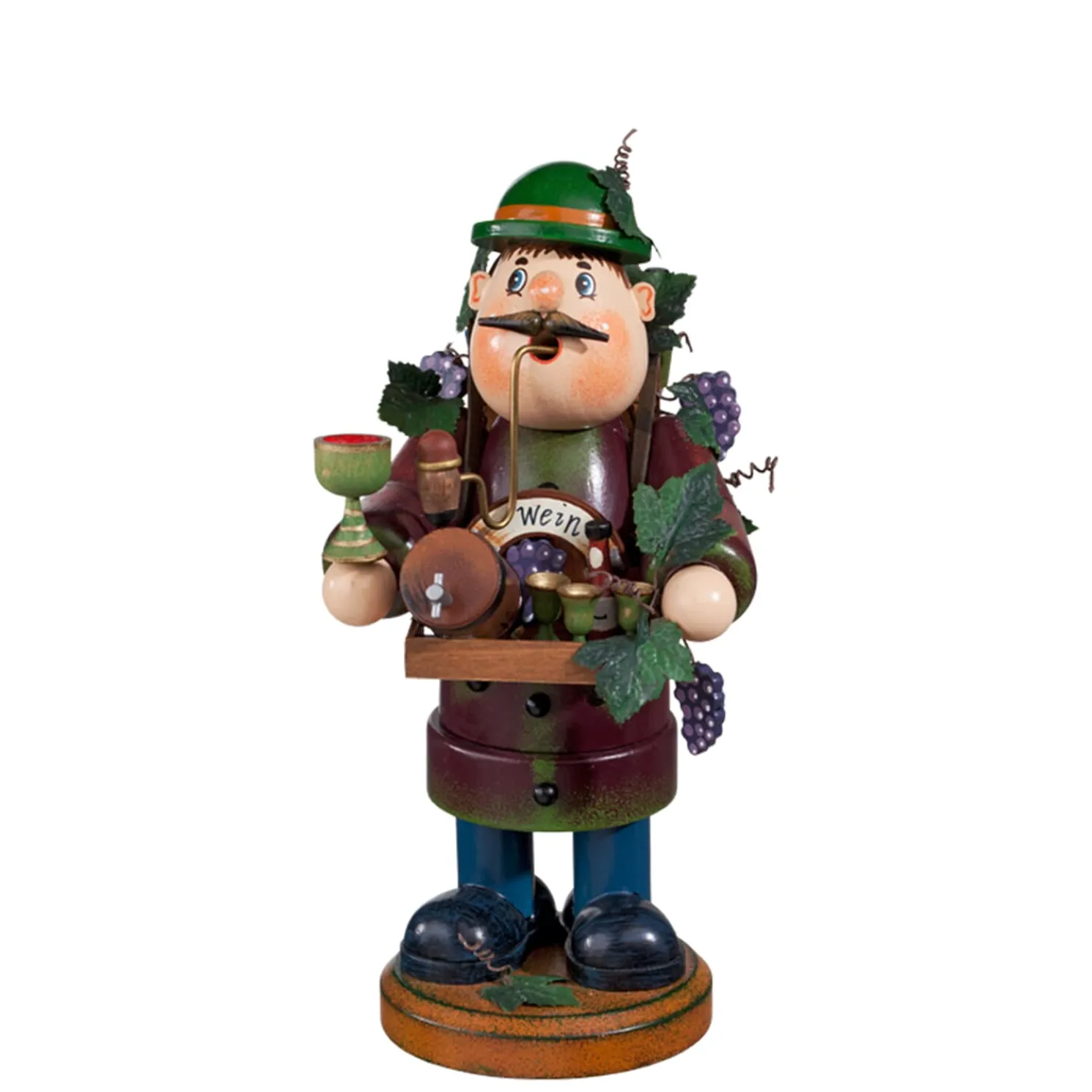 Holzknoddl "Weinhandler", Rauchermannchen