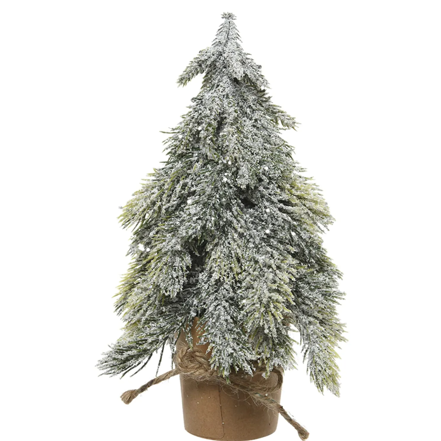Kunstlicher Weihnachtsbaum Im Kartontopf, Beschneit, 26 Cm