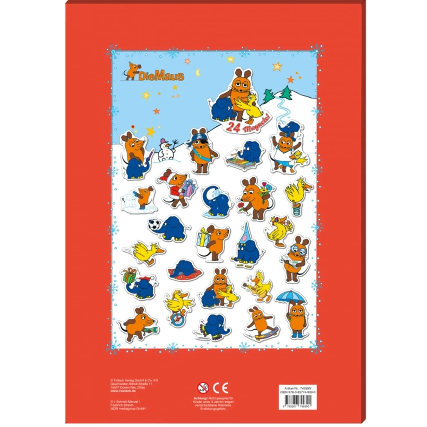 Magnet-Adventskalender "Die Maus"