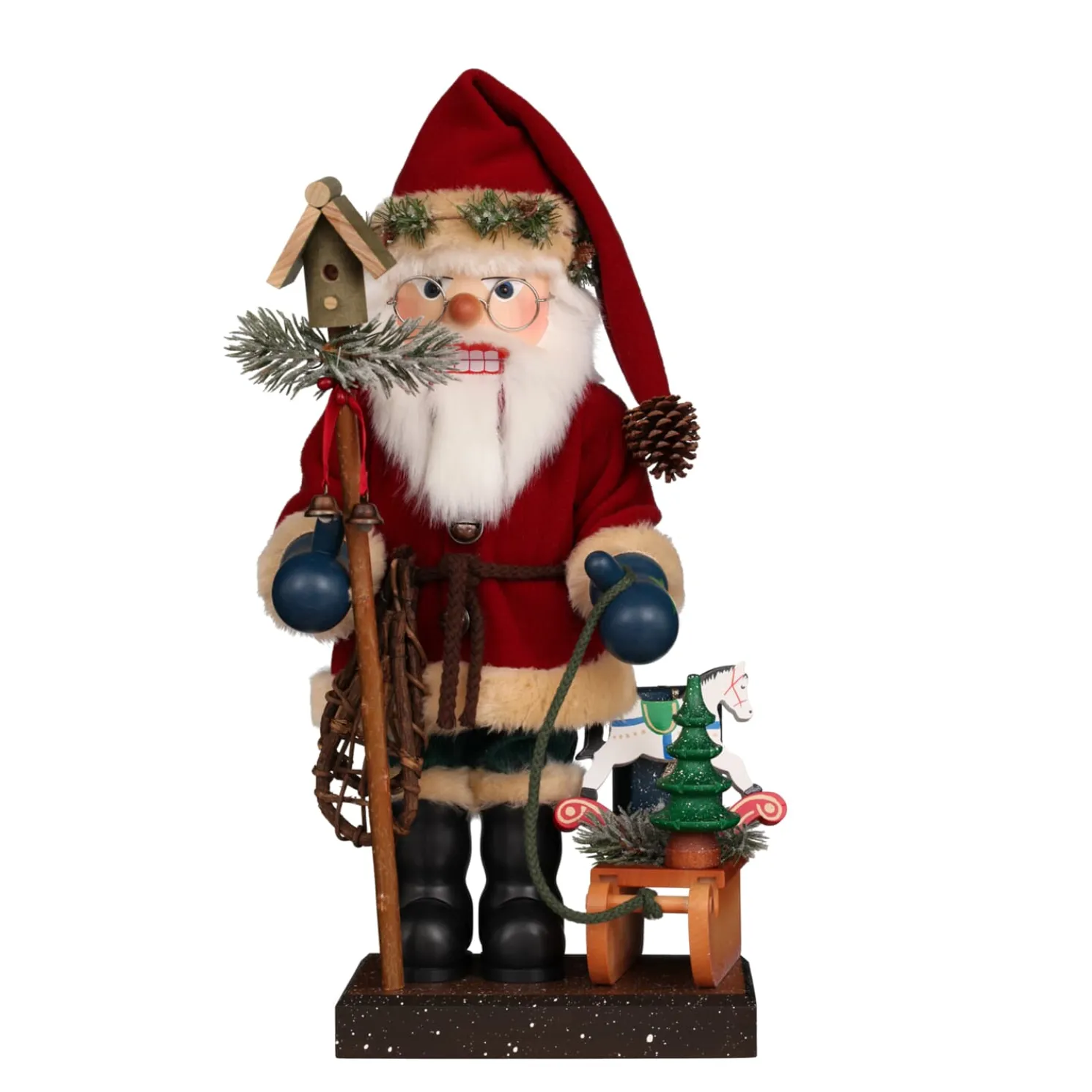 Nusknacker "Weihnachtsmann Mit Schlitten", 47Cm
