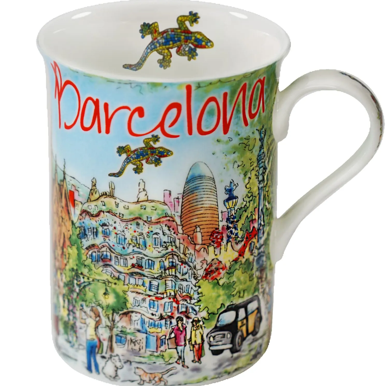 Porzellan-Tasse "Barcelona"