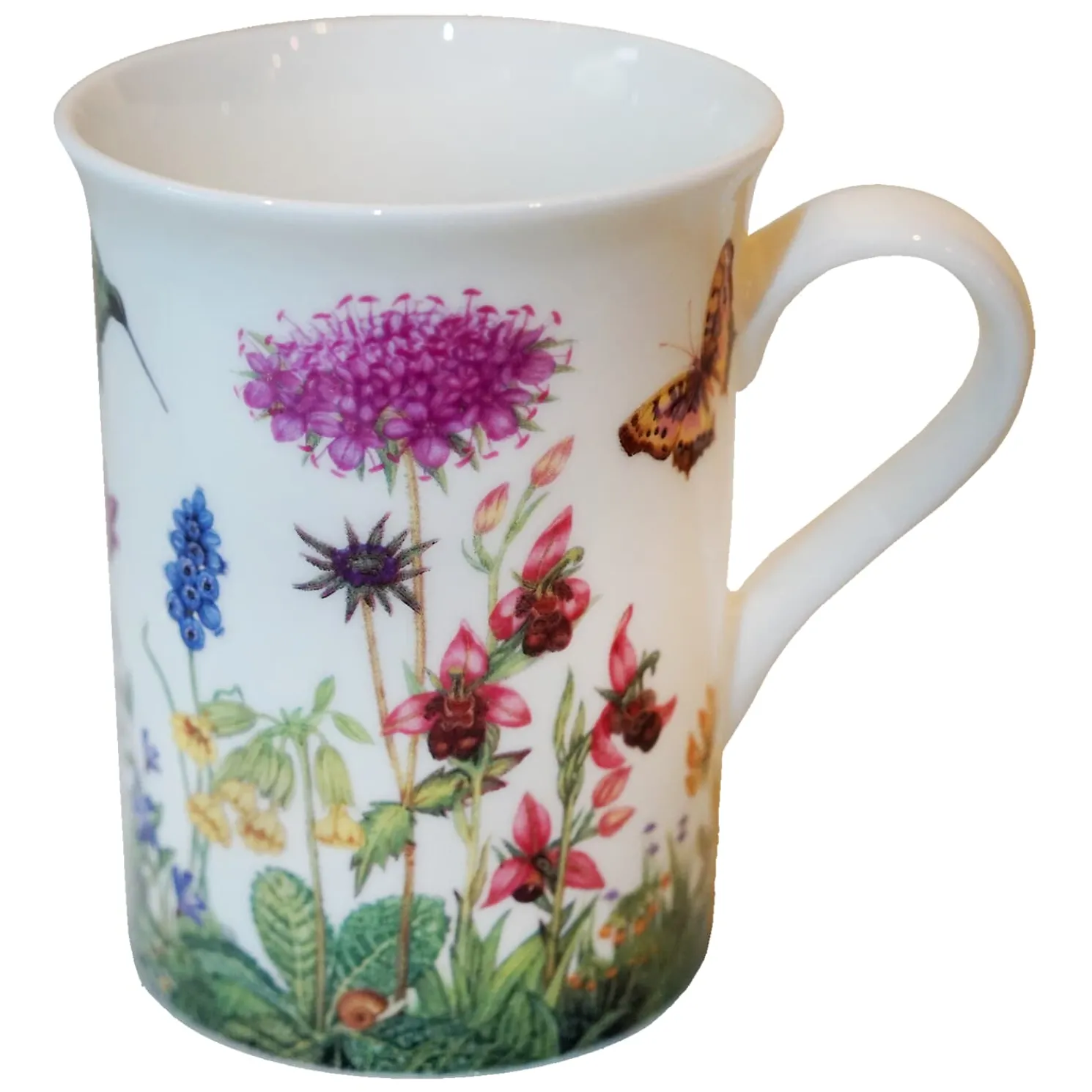 Porzellan-Tasse "Blumenwiese Mit Orchideen"