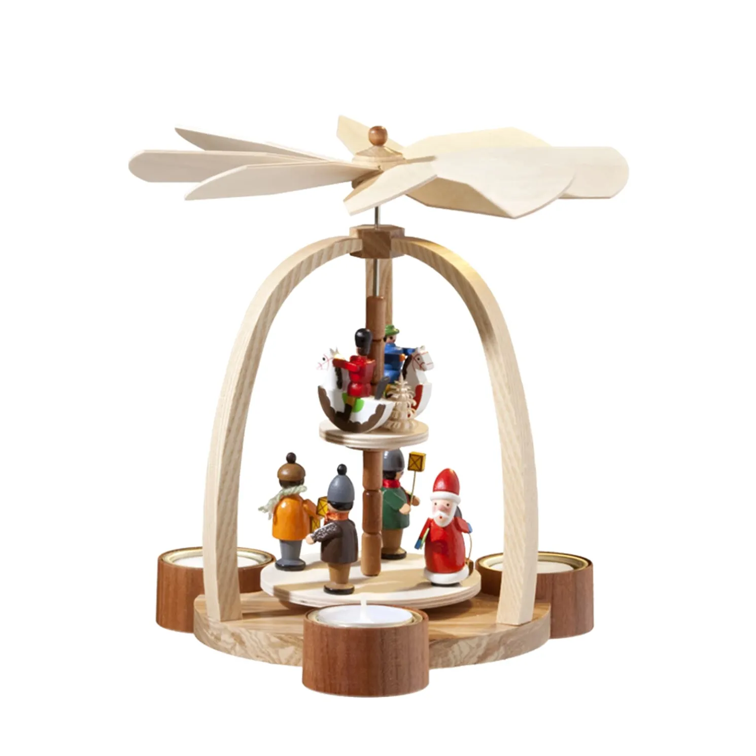 Pyramide "Weihnachtsmann Und Reiterlein"