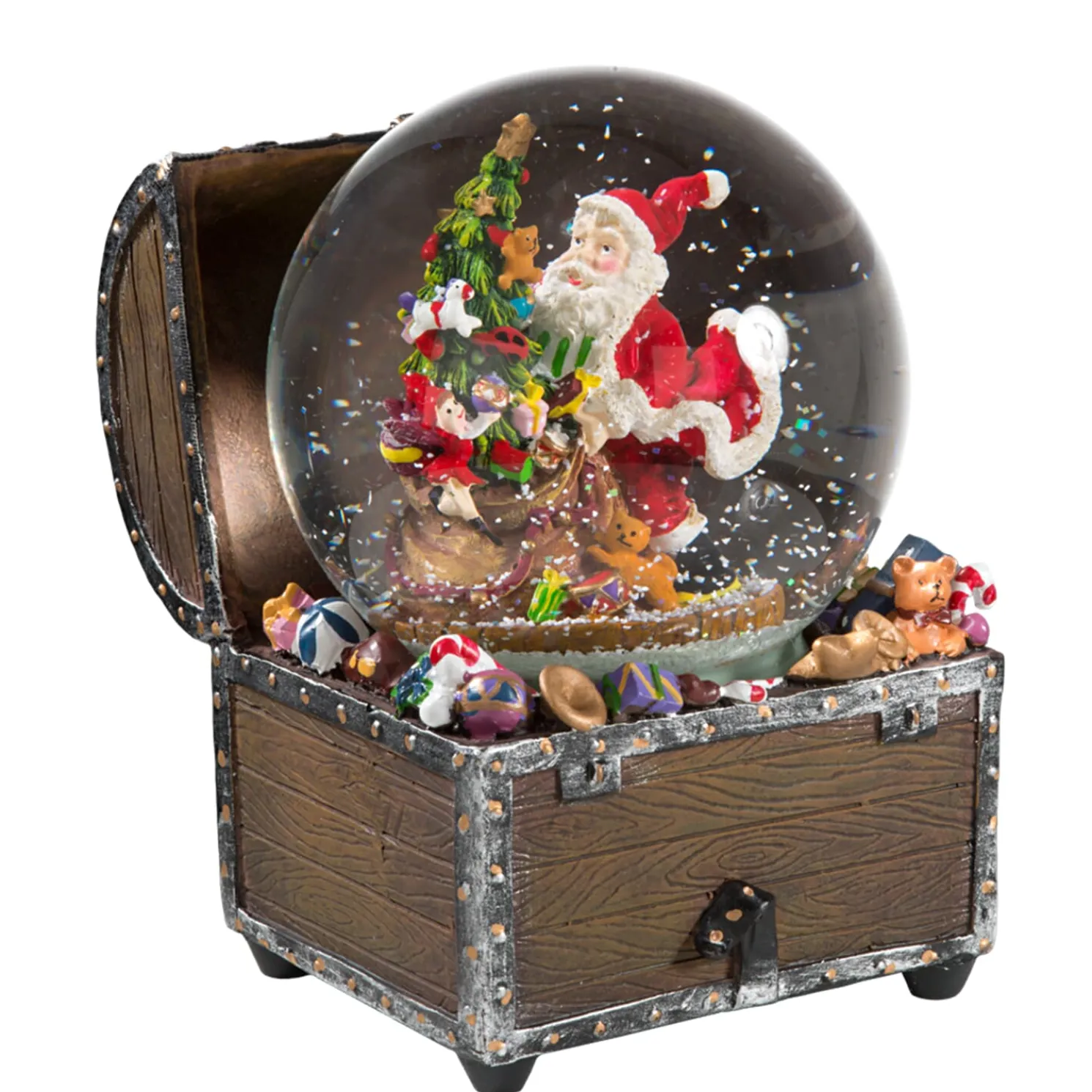 Schneekugel "Weihnachtliche Schatzkiste"