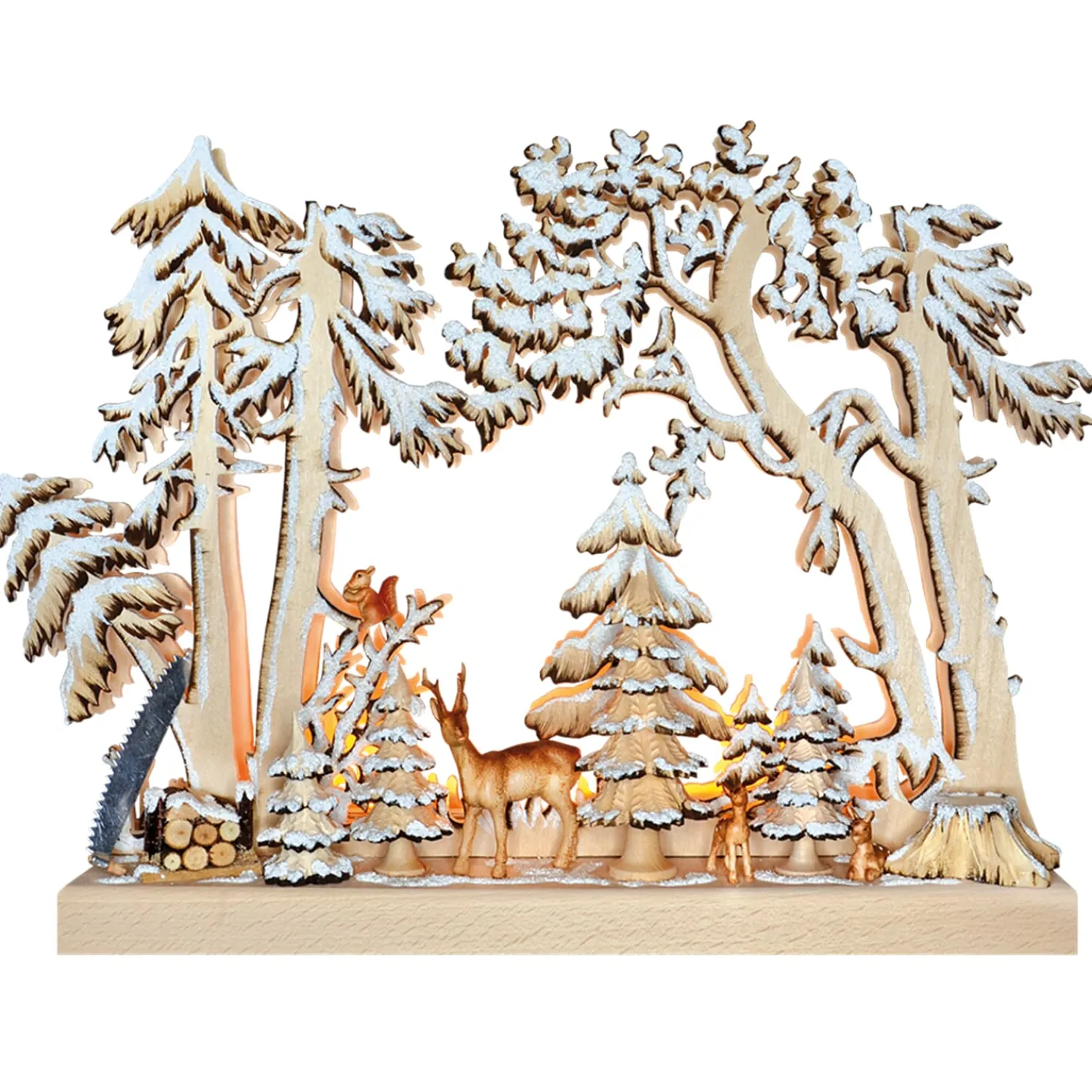 Schwibbögen "Winterwaldszene", 230V Mit Usb A-Anschluss