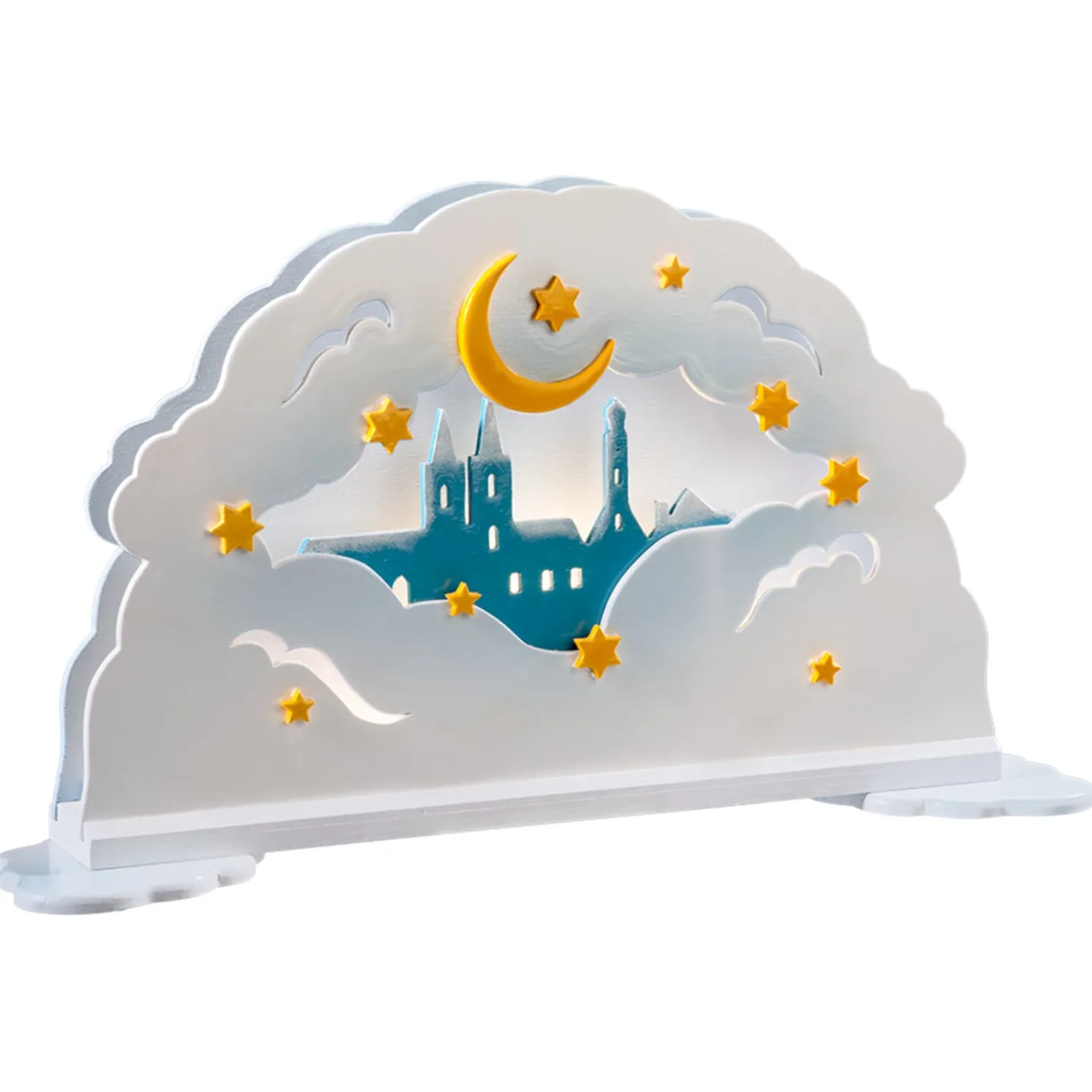 Schwibbögen Wolkenpanorama "Rothenburg" (Mit Beleuchtung)