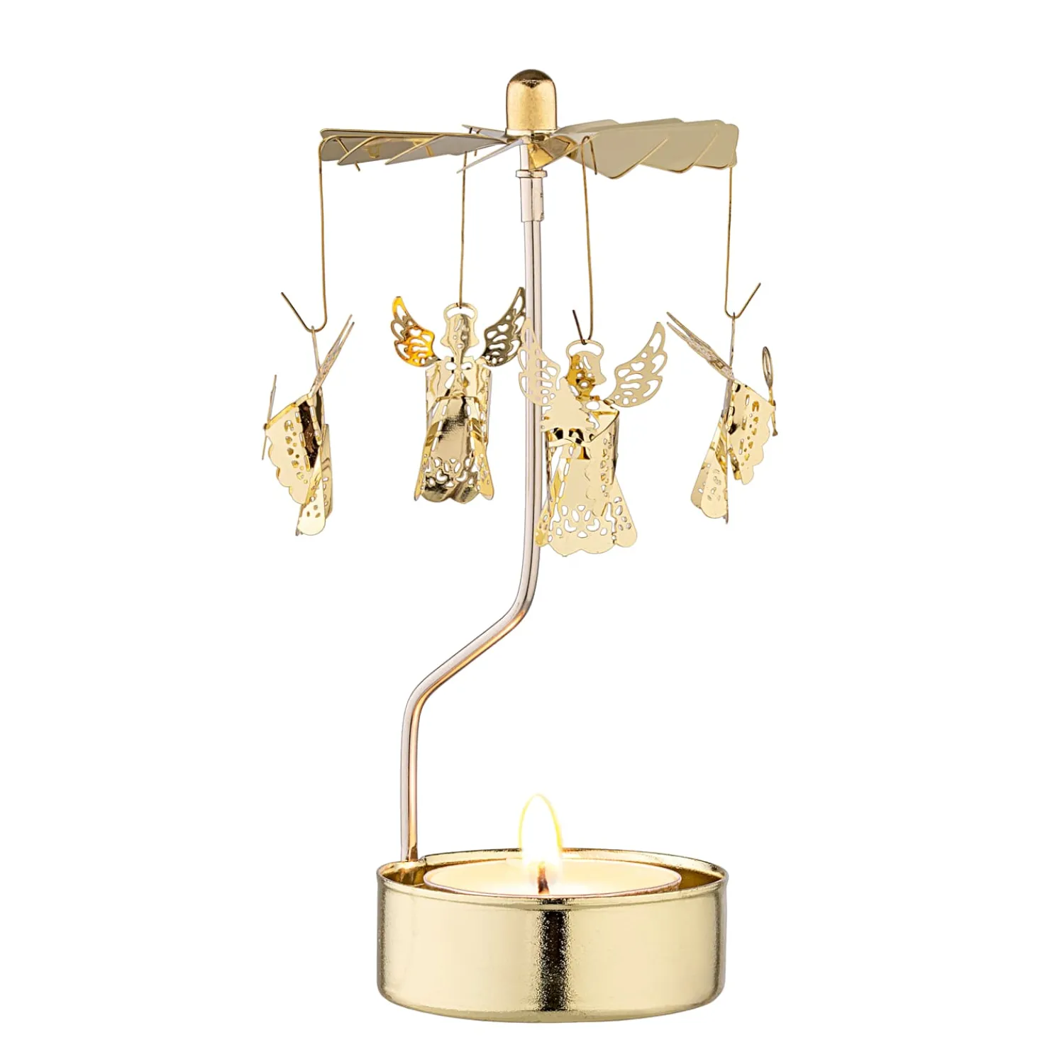Teelicht-Karussell "Himmlische Boten", Gold