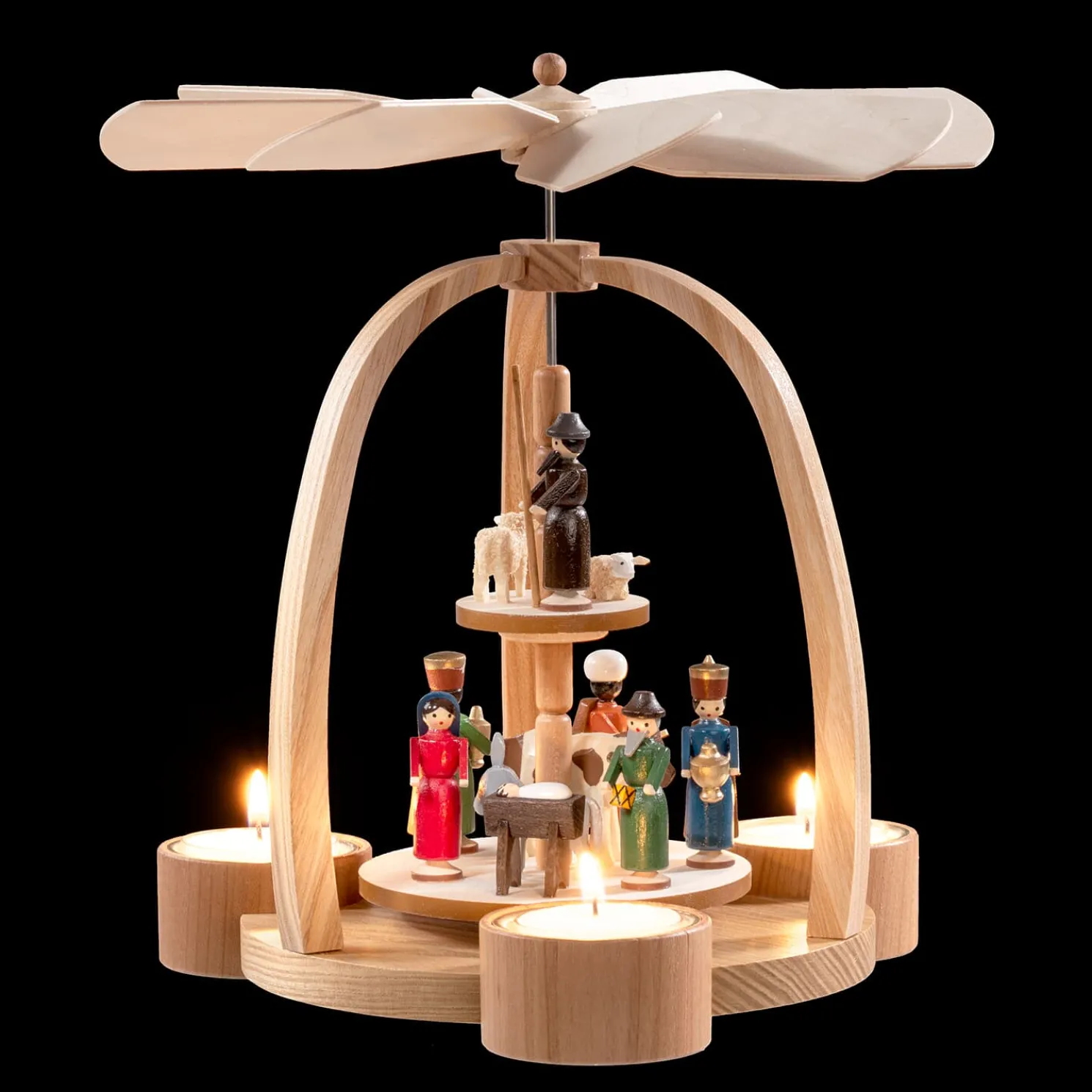 Teelicht-Pyramide Christi Geburt