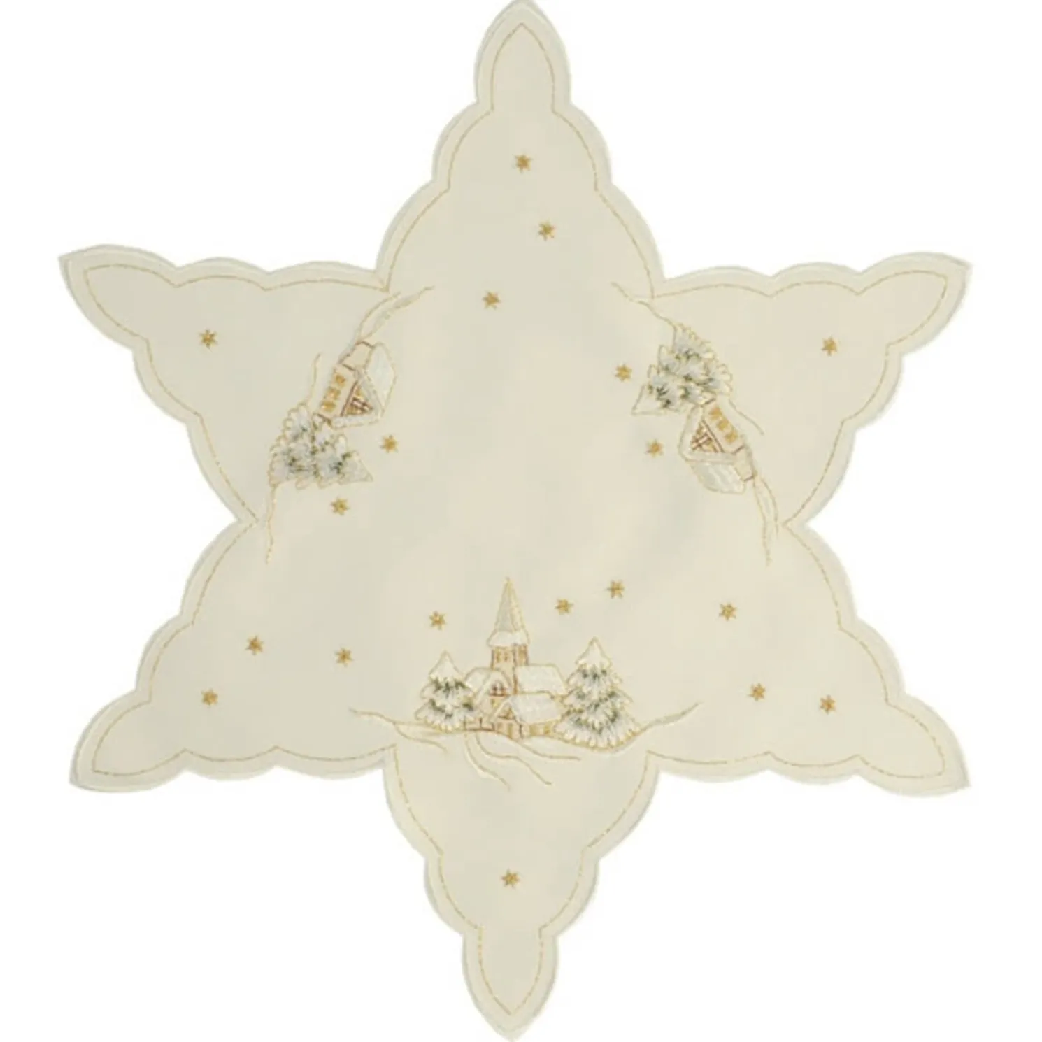 Tischdecke "Winterdorf" R 25 Cm