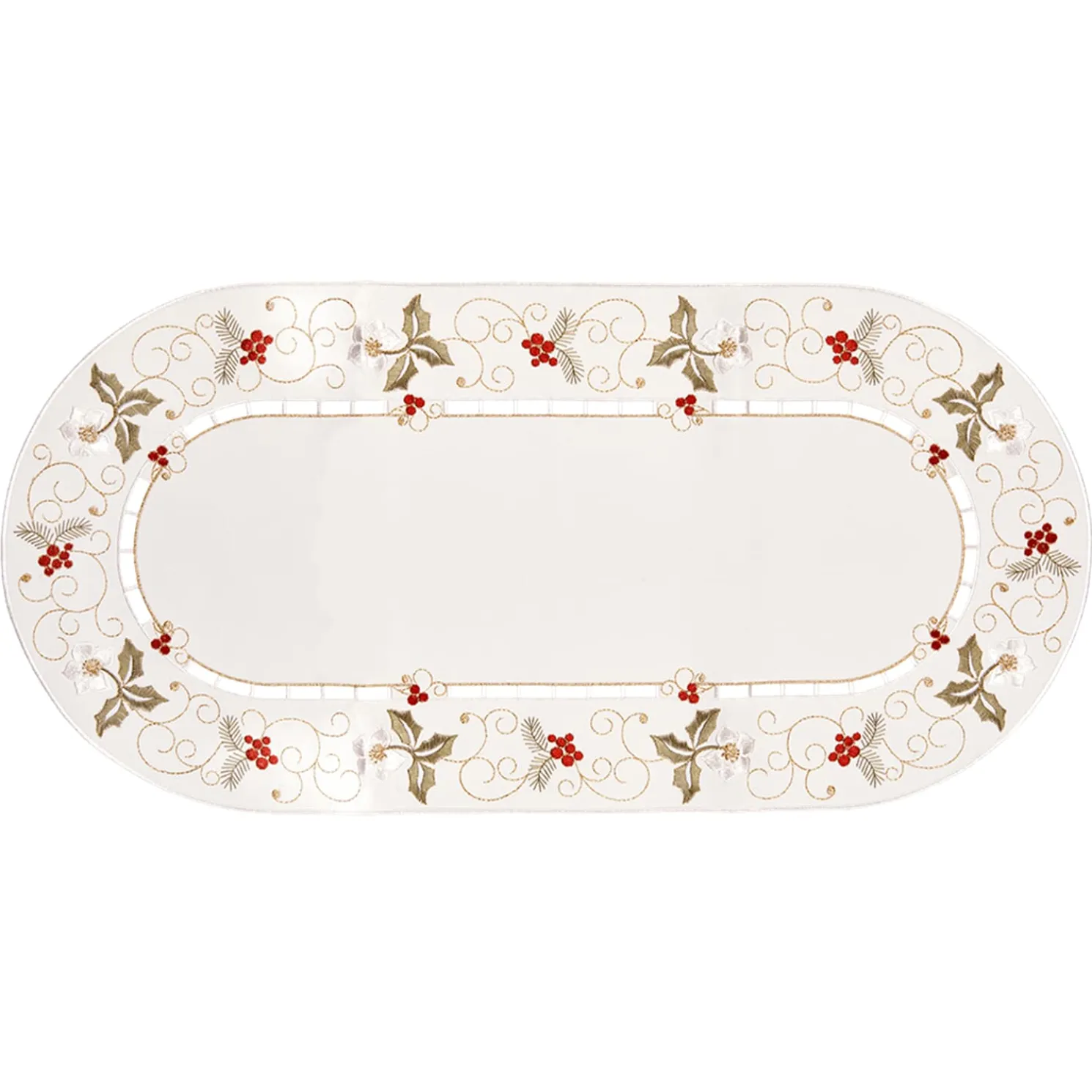 Tischlaufer "Christrose Weis" 25X58Cm