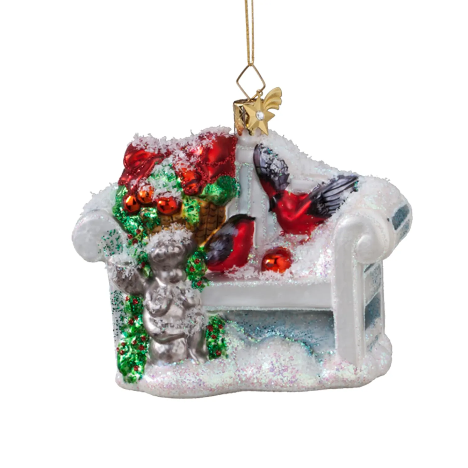 Verschneite Gartenbank