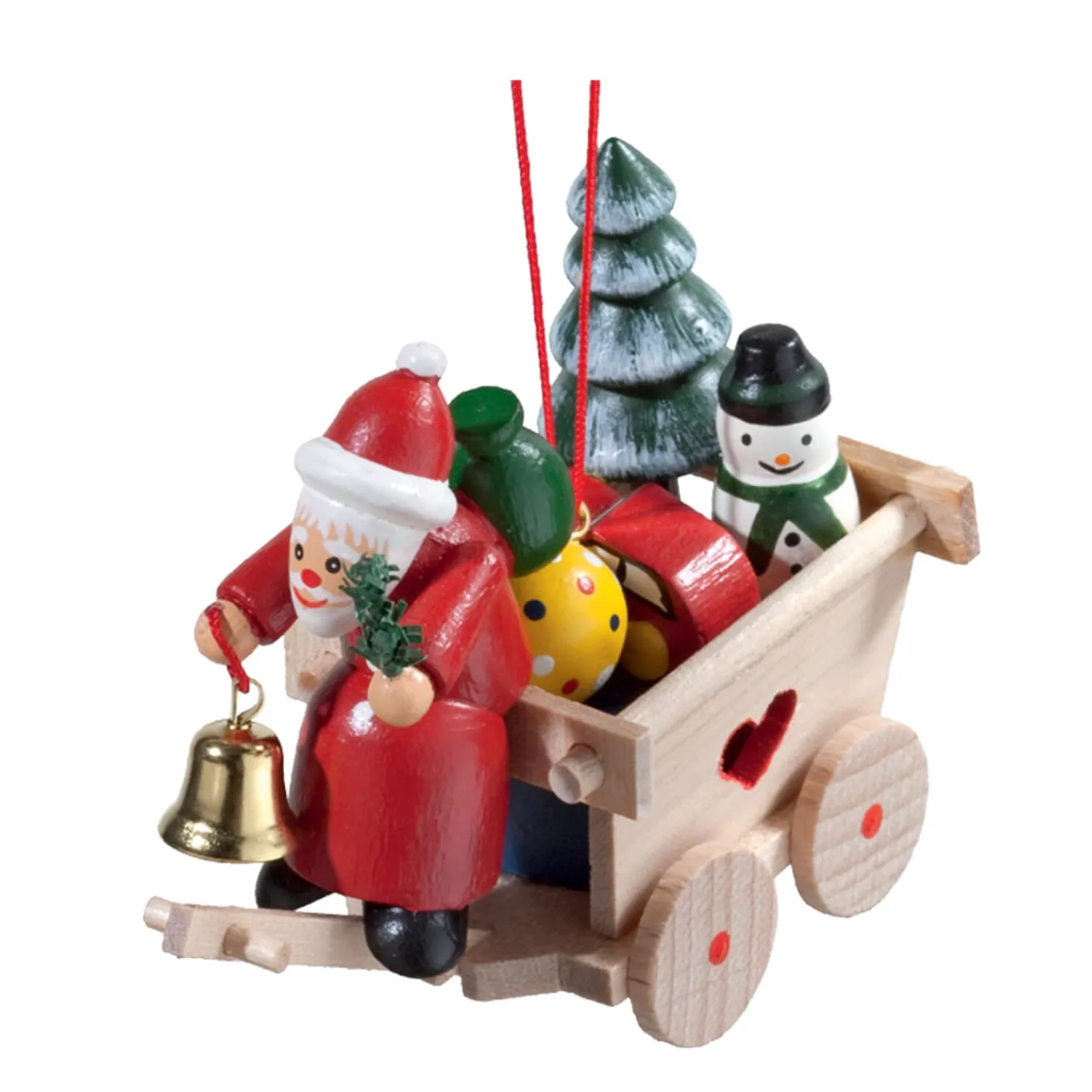 Weihnachtsmann Mit Geschenkewagen